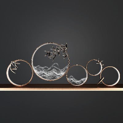  新中式轻奢装饰灯su模型下载 