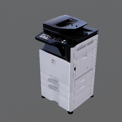  现代打印机 复印机su模型下载 