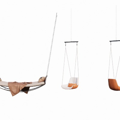  现代吊椅 躺椅 千秋椅su模型下载 