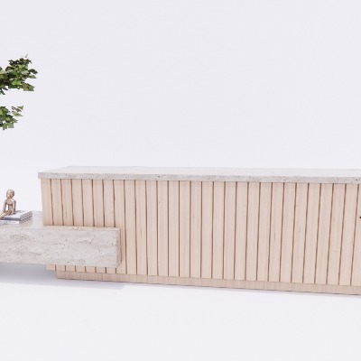  现代服务台接待台su模型下载 