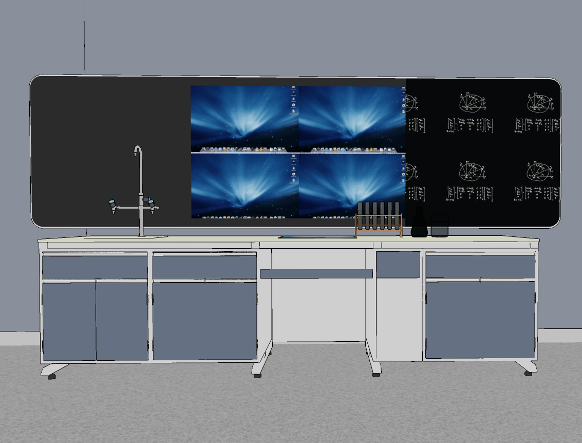  现代科学实验台 器材试管su模型 