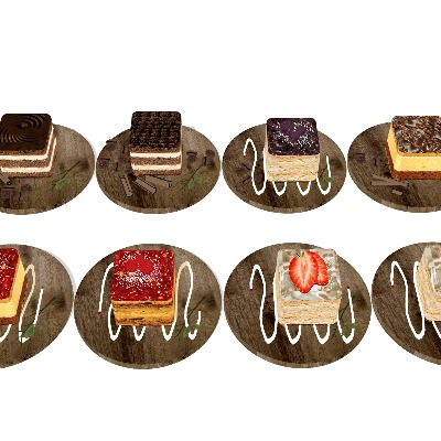  切块蛋糕 奶油夹心糕点su模型下载 