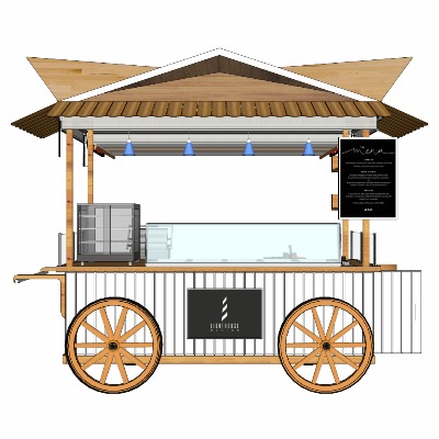  现代售卖车su模型下载 