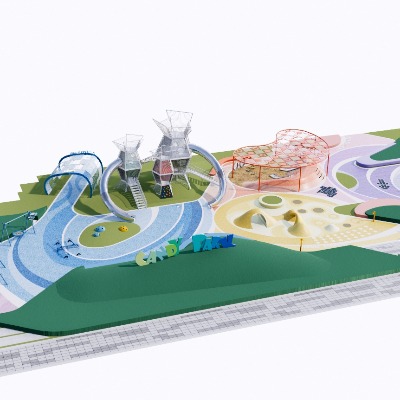  现代儿童乐园su模型下载 