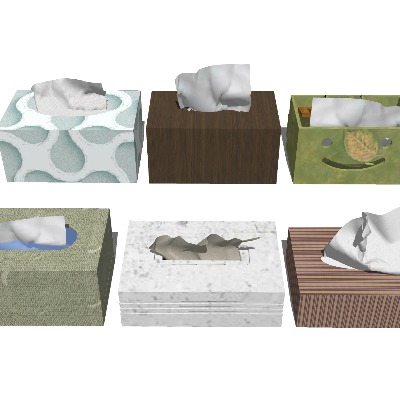  卫生纸盒 纸巾抽纸su模型下载 