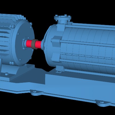  工业风离心清水泵su下载模型 