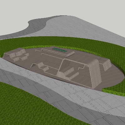  现代广场景观座椅 公园座椅su模型下载 