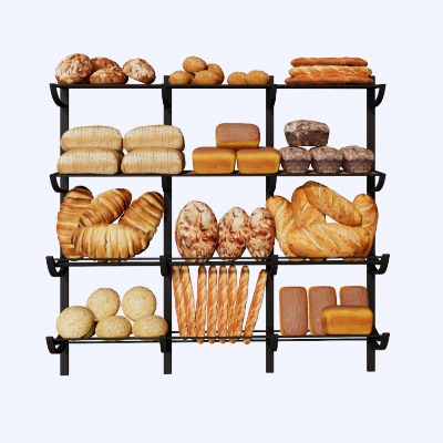  现代面包食品su模型下载 