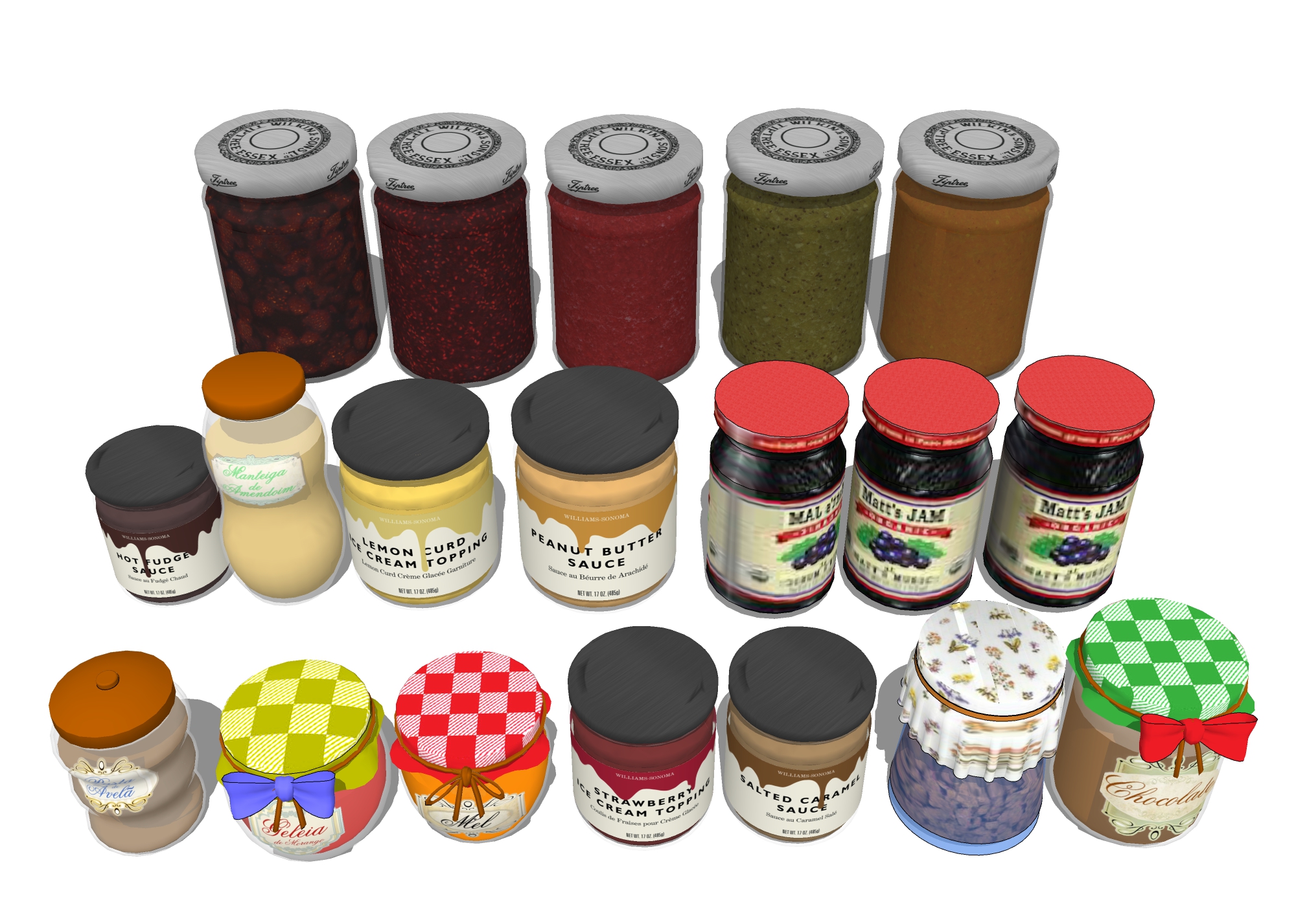  蜜罐 罐头su模型下载 