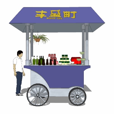  现代售卖车su模型下载 