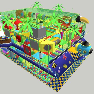  现代室内儿童乐园su模型下载 