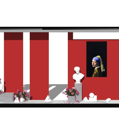  现代家居橱窗su模型下载 