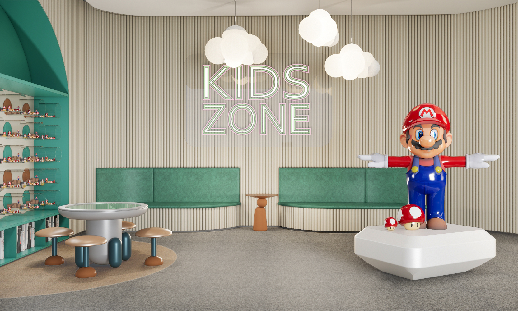  北欧儿童玩具零售店su模型下载 