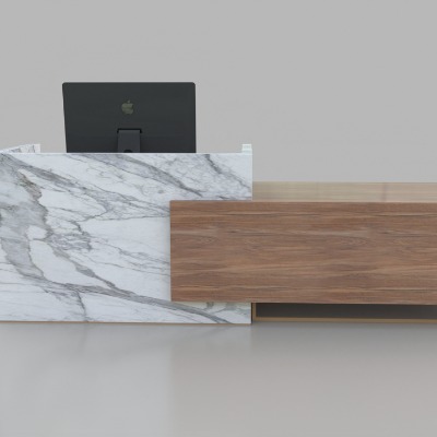  现代收银台前台su模型下载 