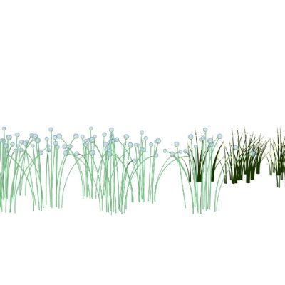  现代花草su模型下载 