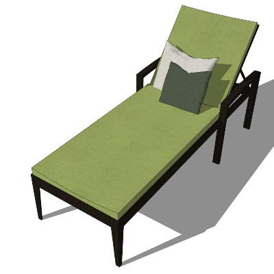  现代户外躺椅su模型下载 