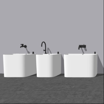  现代拖布池su模型下载 