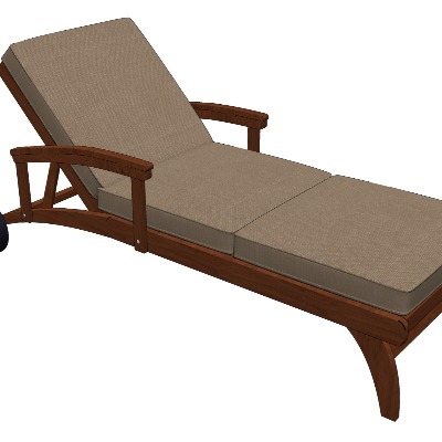 现代躺椅su模型下载 