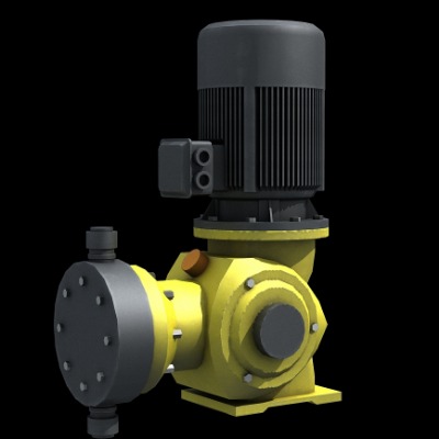  现代流量泵工业设备su模型下载 