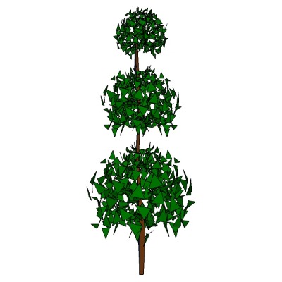  现代绿植灌木su模型下载 