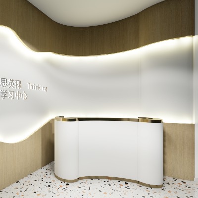  现代异形接待台su模型下载 