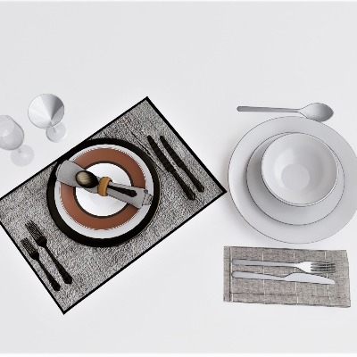  现代餐盘餐具su模型下载 