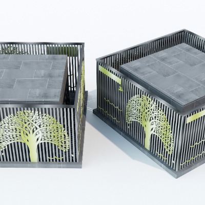  现代箱式变压器su模型下载 