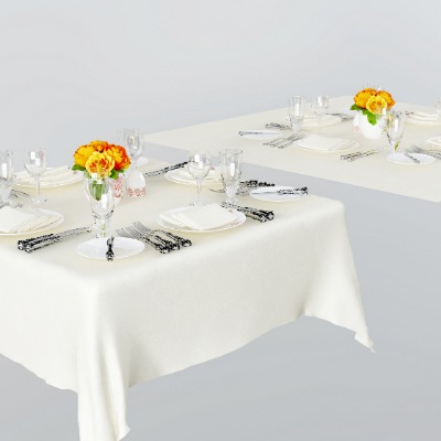  现代西餐餐具su模型下载 