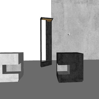  现代景观灯户外灯su模型下载 