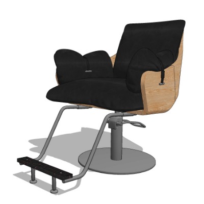  现代皮革理发椅su模型下载 