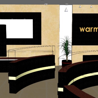  现代珠宝店su模型下载 