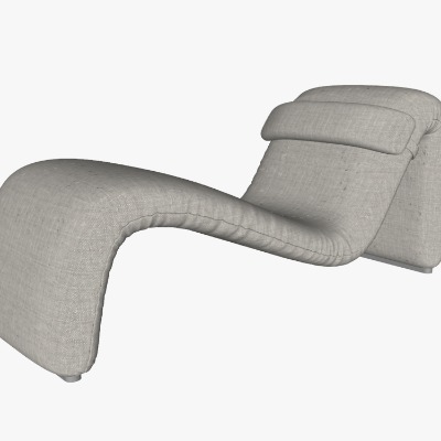  现代布艺躺椅su模型下载 