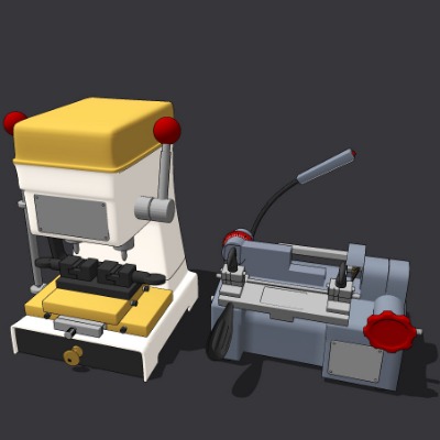  现代配钥匙机su模型下载 