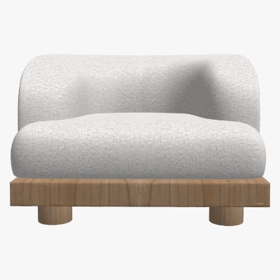  北欧布艺休闲沙发su模型下载 