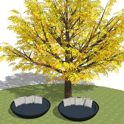  现代户外休闲沙发su模型下载 