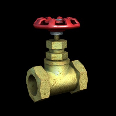  现代螺纹截止阀工业零件su模型下载 