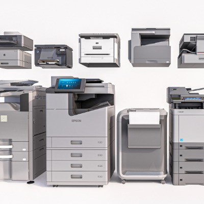  现代打印机复印机su模型下载 