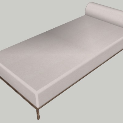  现代布艺床尾凳脚踏su模型下载 