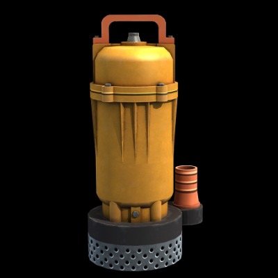  现代水泵抽水机su模型下载 