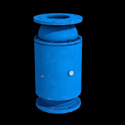  现代铸铁安全阀工业设备su模型下载 