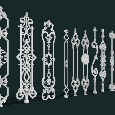  欧式装饰线条su模型下载 