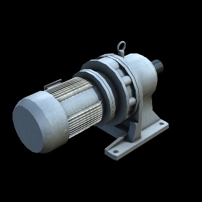  现代齿轮减速机工业设备su模型下载 