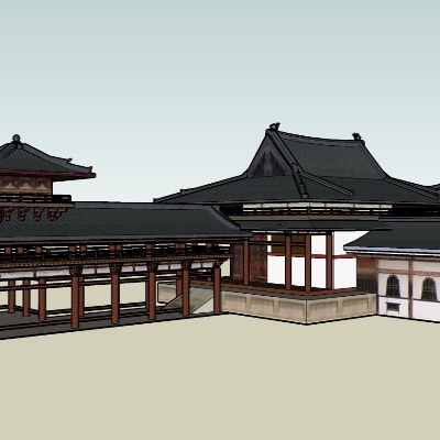  中式古建宫殿su模型下载 