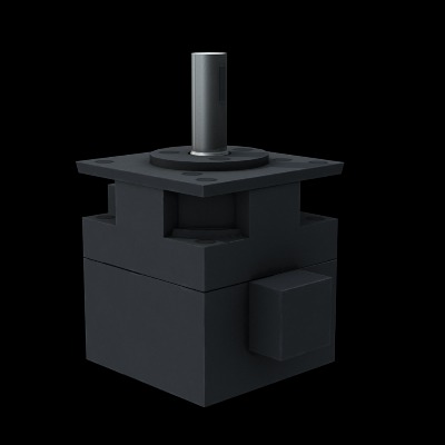  现代液压齿轮泵工业设备su模型下载 