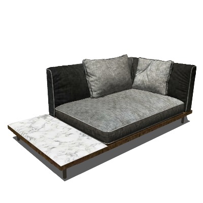  现代布艺休闲沙发su模型下载 