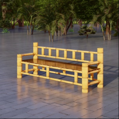  新中式景观座椅公用椅su模型下载 