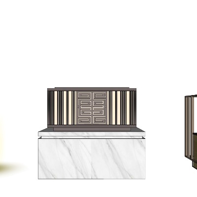  新中式户外灯su模型下载 