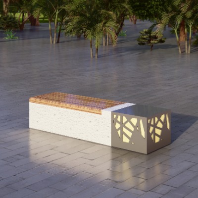  现代景观座椅公用椅su模型下载 