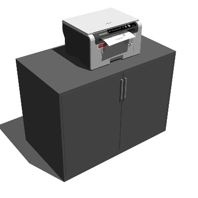  现代打印机su模型下载 