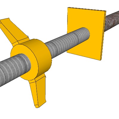  现代工业压力杆su模型下载 